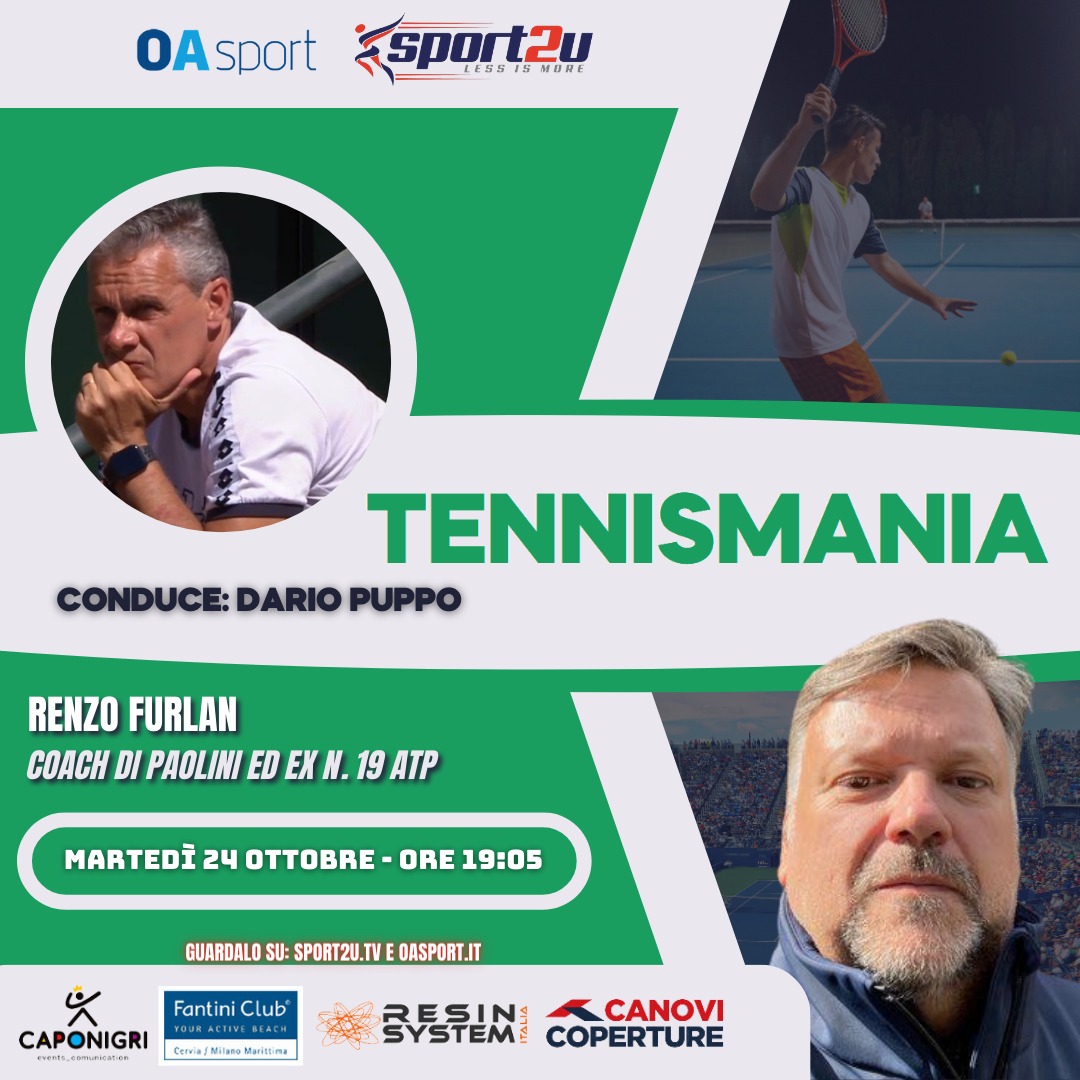 Renzo Furlan, coach di Paolini ed ex n. 19 Atp, a TennisMania 24.10.23